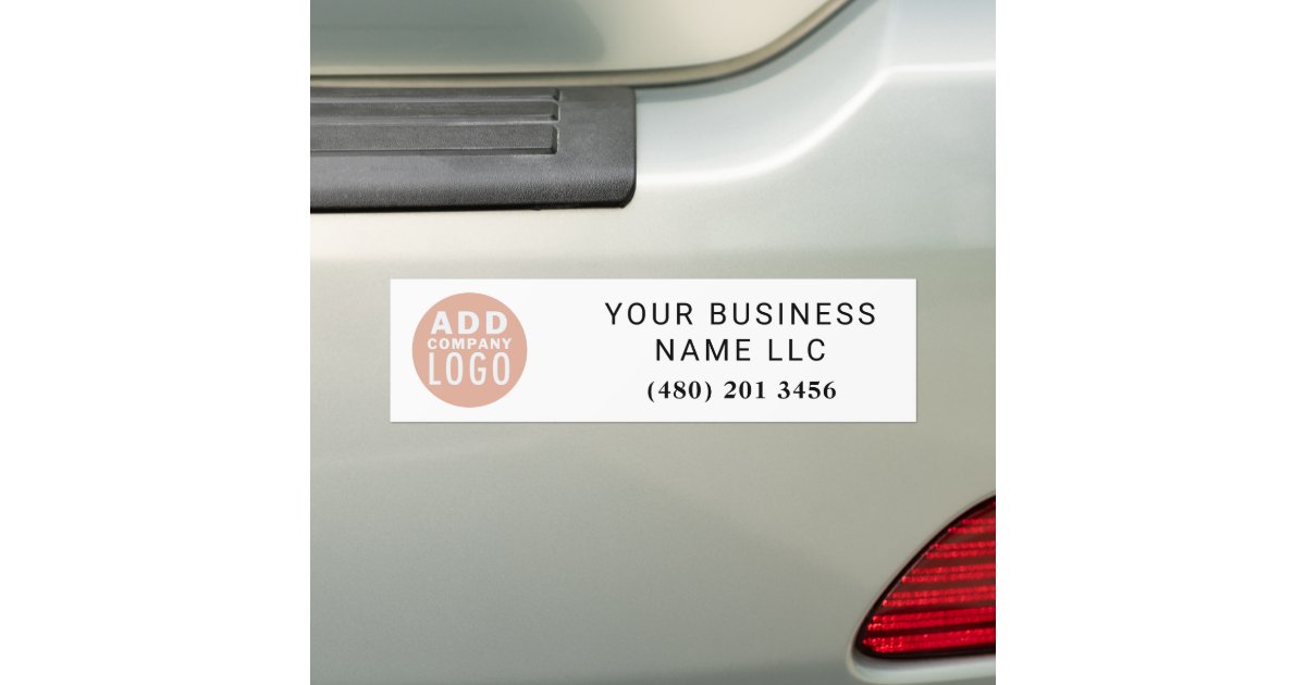 Add Business Logo Company Car Fleet Bumper Sticker | Zazzle