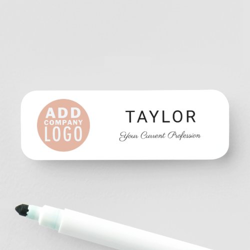 Add Business Logo Company Employee Name Tag