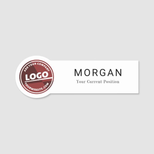 Add Business Logo Company Employee Name Tag