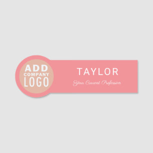 Add Business Logo Company Employee Office Staff Name Tag