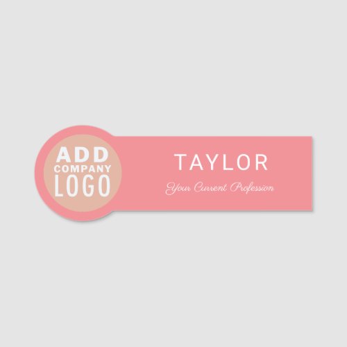 Add Business Logo Company Employee Office Staff  Name Tag
