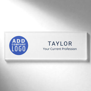 Add Business Logo Company Employee Staff Name Tag