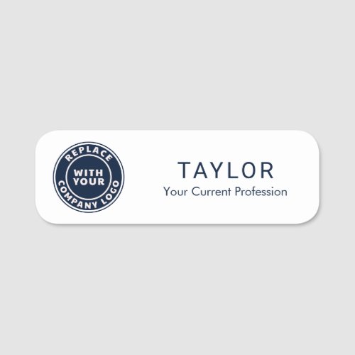 Add Business Logo Company Employees Conference Name Tag