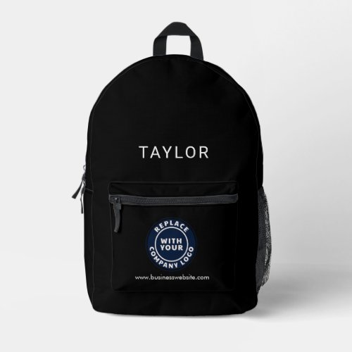 Add Business Logo Company Employees Conference Printed Backpack
