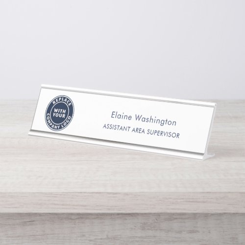 Add Business Logo Company Employees Desk Name Plate