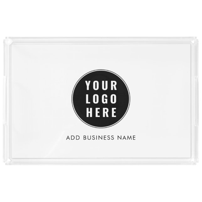 Add Business Logo Company Name Custom Acrylic Tray (Front)