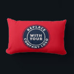 Add Business Logo Company Showroom Custom Lumbar Pillow<br><div class="desc">Add your business logo to replace this placeholder logo image with yours to effortlessly market your business or as a swag for a corporate event. Square logos are also perfect to replace this placeholder logo. Click on the "Personalize" button to upload your brand logo. A great cost saving option for...</div>