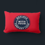 Add Business Logo Company Showroom Custom Lumbar Pillow<br><div class="desc">Add your business logo to replace this placeholder logo image with yours to effortlessly market your business or as a swag for a corporate event. Square logos are also perfect to replace this placeholder logo. Click on the "Personalize" button to upload your brand logo. A great cost saving option for...</div>