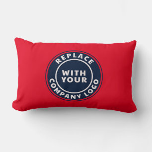 Add Business Logo Company Showroom Custom Lumbar Pillow