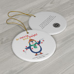 Add Business Logo Company Thank You Christmas Ceramic Ornament<br><div class="desc">Add your logo,  business name,  slogan and additional information to this merry and bright Christmas greetings design by clicking the "Personalize" button.</div>