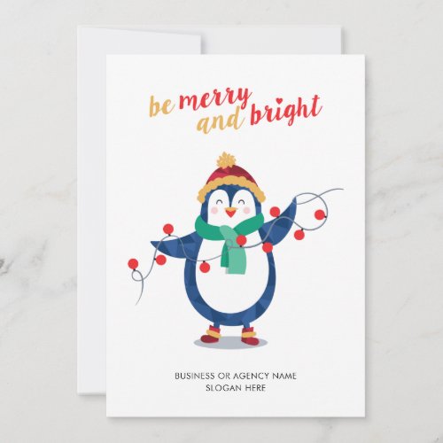 Add Business Logo Company Thank You Christmas Holiday Card