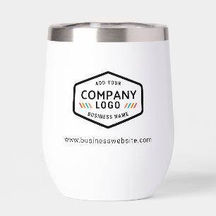 Add Business Logo Company Website Address Employee Thermal Wine Tumbler