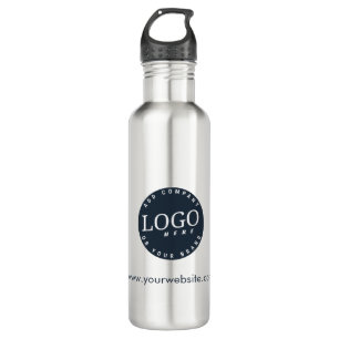 Add Business Logo Company Website Address Name Stainless Steel Water Bottle