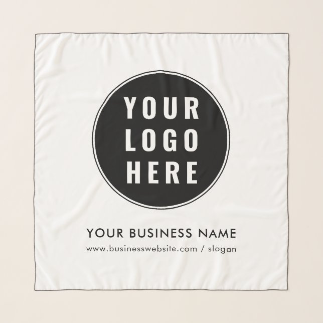Add Business Logo Conference Promotional Custom Scarf (Front)
