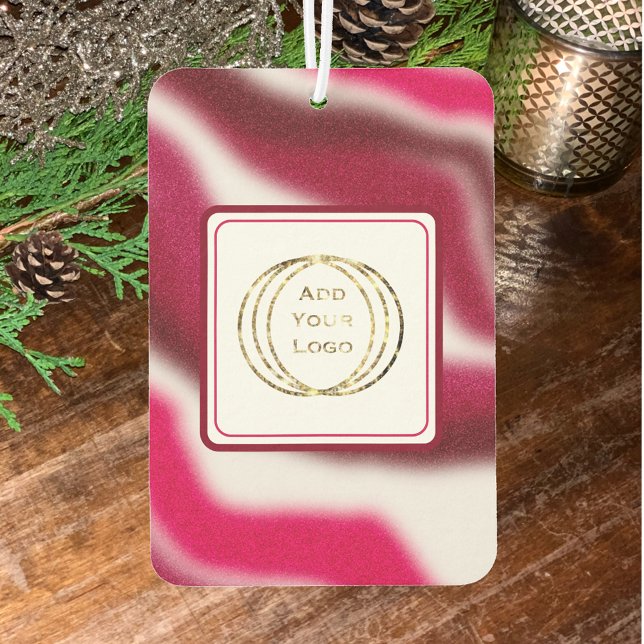 Add Business Logo Cool Christmas Promotional Gift Air Freshener (Add your business logo and custom text creating a unique festive Christmas company promotional gift.)