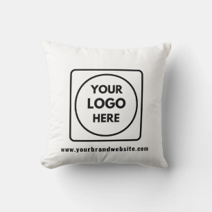 Add Business Logo Corporate Branding Throw Pillow