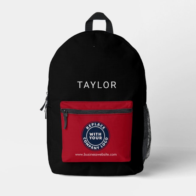 Add Business Logo Corporate Employees Conference Printed Backpack (Front)