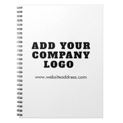 Add Business Logo Corporate Employees Swag Notebook