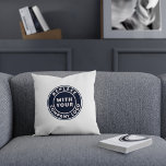 Add Business Logo Corporate Showroom Decor Throw Pillow<br><div class="desc">Add your business logo to replace this placeholder logo image with yours to effortlessly market your business or as a swag for a corporate decor. Square logos are also perfect to replace this placeholder logo. Click on the "Personalize" button to upload your brand logo. A great cost saving option for...</div>