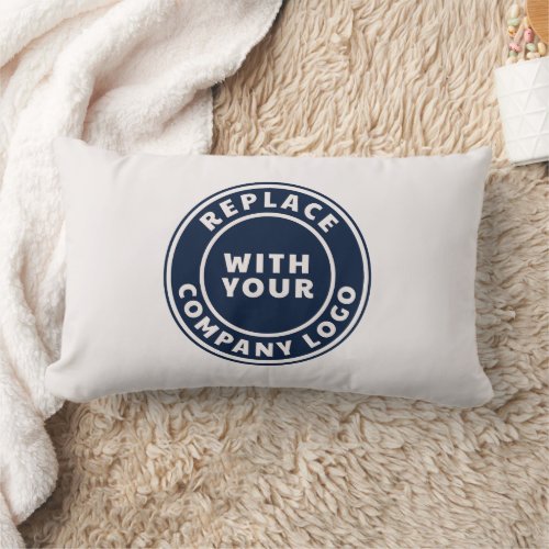 Add Business Logo Corporate Showroom Lumbar Pillow