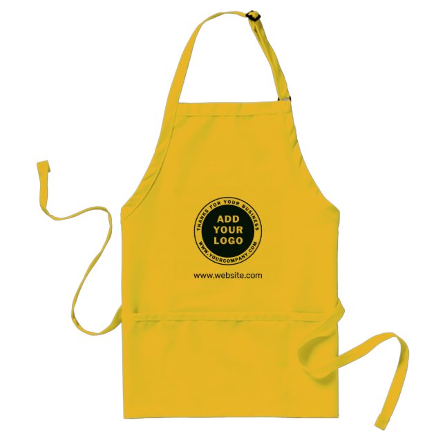 Add Business Logo Custom Company Employee Adult Apron (Front)