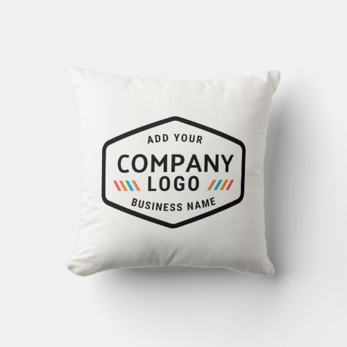 Add Business Logo Custom Company Show Room Throw Pillow