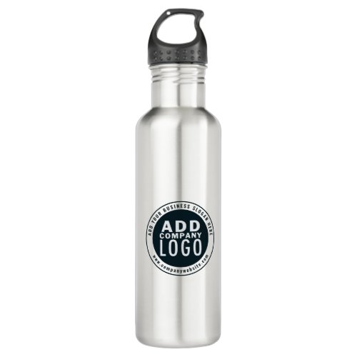 Add Business Logo Custom Company Website Address Stainless Steel Water Bottle