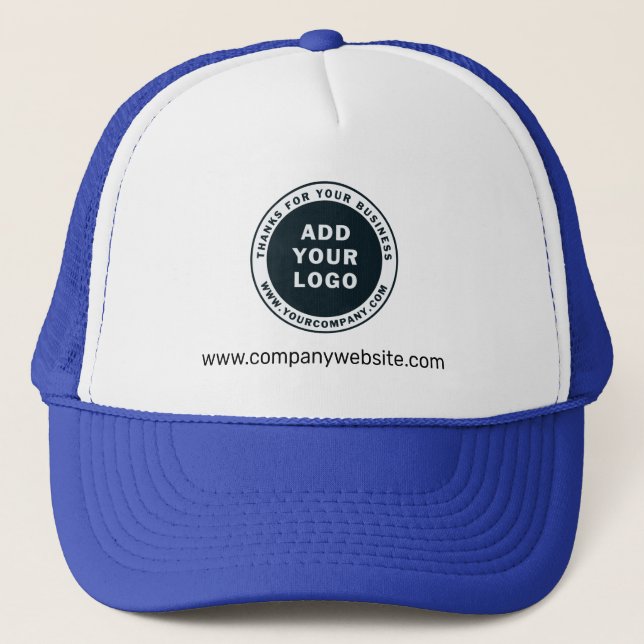 Add Business Logo Custom Employee Staff Trucker Hat (Front)