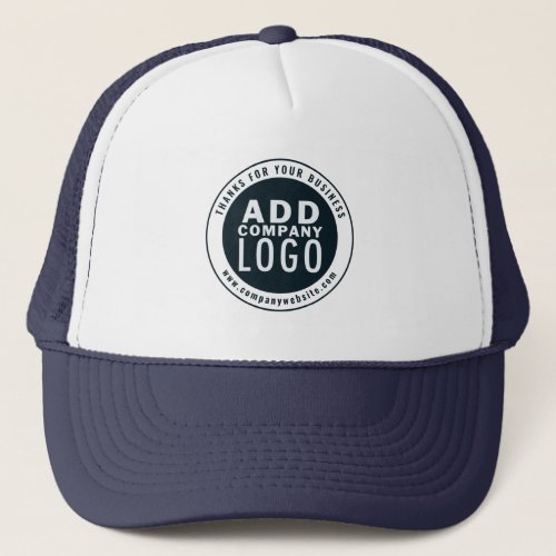 Add Business Logo Custom Website Address Employee Trucker Hat