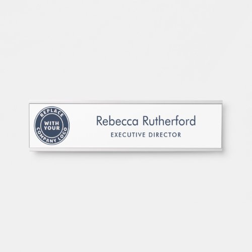 Add Business Logo Employee Name and Job Title Door Sign