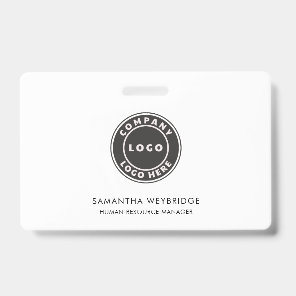 Add Business Logo Employee Staff Name ID Badge