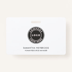 Add Business Logo Employee Staff Name ID Badge