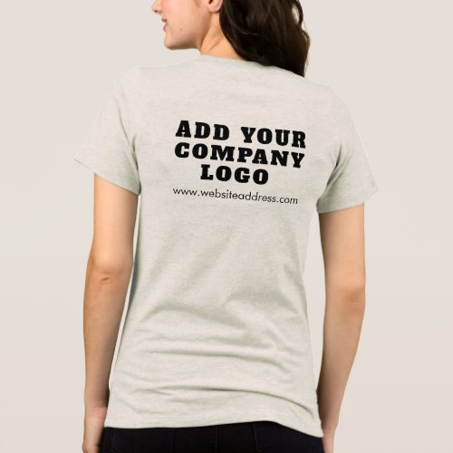 Add Business Logo Employees Matching Swag Tri_Blend Shirt