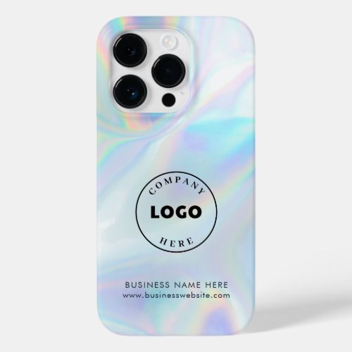 Add Business Logo Holographic Custom Corporate Case_Mate iPhone 14 Pro Case