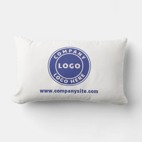 Add Business Logo Matching Corporate Showroom Lumbar Pillow