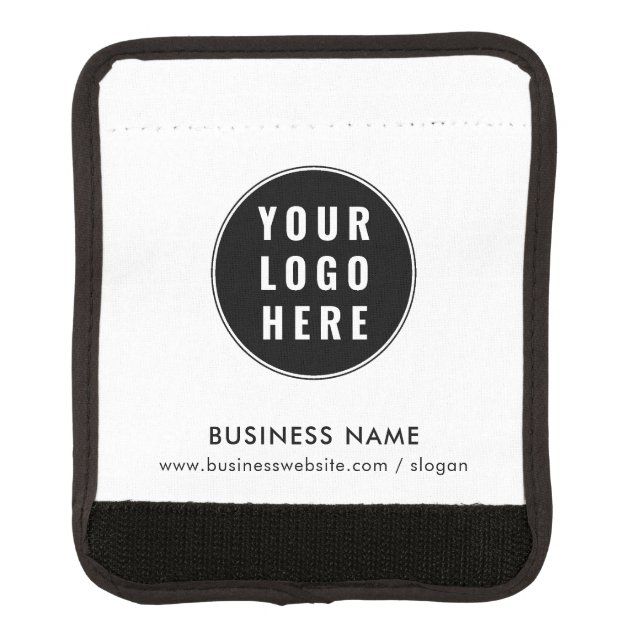 Add Business Logo Minimalist Promotional Swag Luggage Handle Wrap (Front)