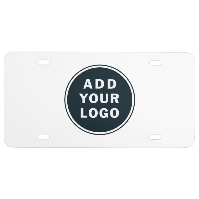 Add Business Logo Modern Company License Plate (Front)