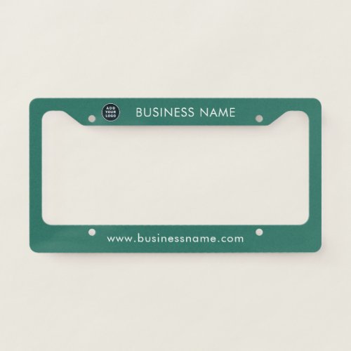 Add Business Logo Modern Corporate Employees Fleet License Plate Frame