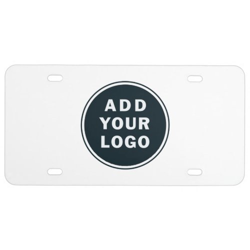 Add Business Logo Modern Simple Company Branded License Plate
