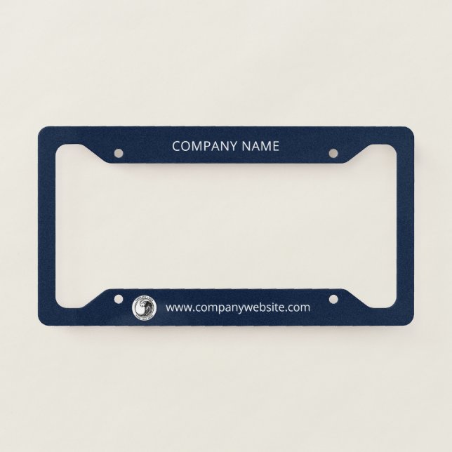 Add Business Logo Name and Company Website License Plate Frame (Front)