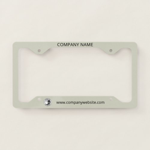 Add Business Logo Name and Website Custom Company License Plate Frame