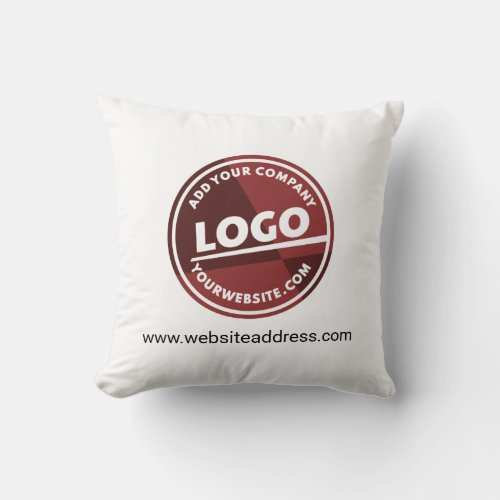 Add Business Logo Owner Promotional Custom Throw Pillow