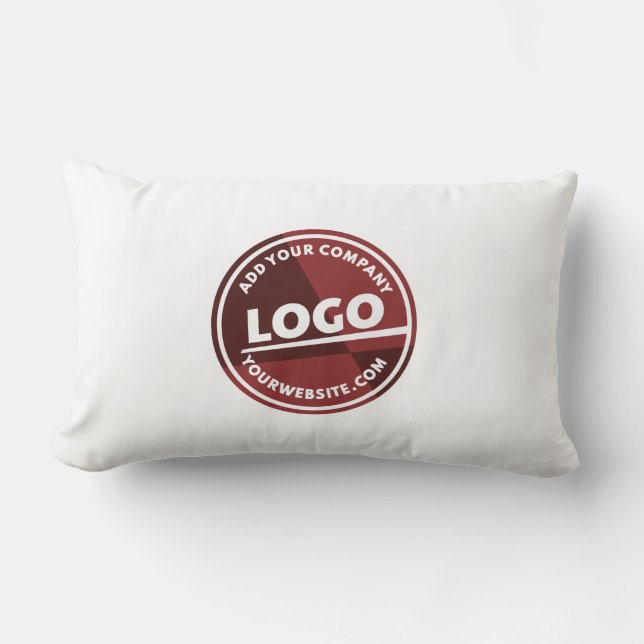 Add Business Logo Showroom Custom Lumbar Pillow (Front)