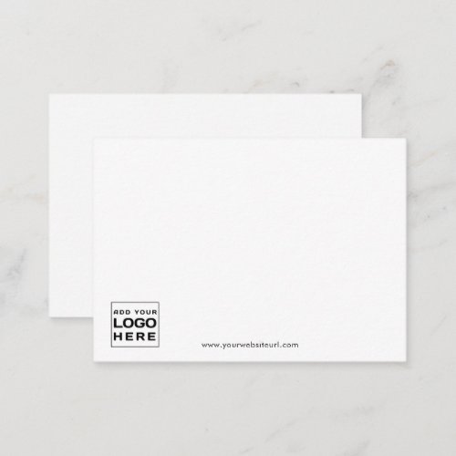 Add Business Logo Simple Modern Corporate Note Card