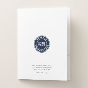Add Business Logo Simple Office Pocket Folder