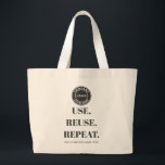 Add Business Logo Slogan and Company Name Large Tote Bag<br><div class="desc">Easily add your Business Logo,  Slogan,  and Company Name to this cute bag to create your brand swag or promotional product for your business. There's no setup fees or minimum order requirements. Order as many or as fewer as required for your promotional events,  and trade fairs.</div>