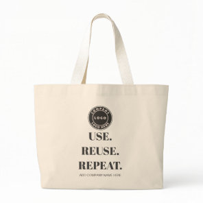 Add Business Logo Slogan and Company Name Large Tote Bag