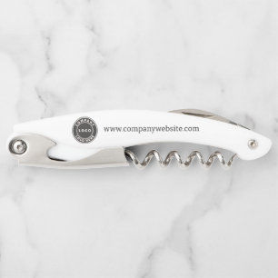 Add Business Logo Website and Slogan Employee Swag Waiter's Corkscrew
