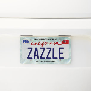 Add Business Name and Website Address Solid Color  License Plate Frame