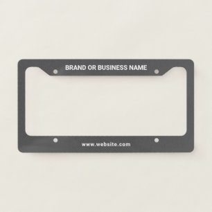 Add Business Name and Website Address Solid Color License Plate Frame